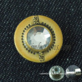 Flat golden metal buttons with crystal, rhinestone buttons for jeans